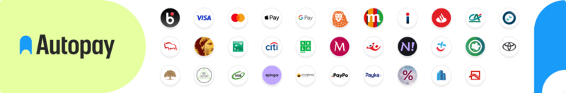 Logotypy banków i form płatności - Autopay